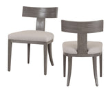 VIG Furniture Modrest Fabien - Mid-Century Modern Beige Linen + Grey Wash Dining Chair (Set of 2) VGRH-RHS-98535-GRY