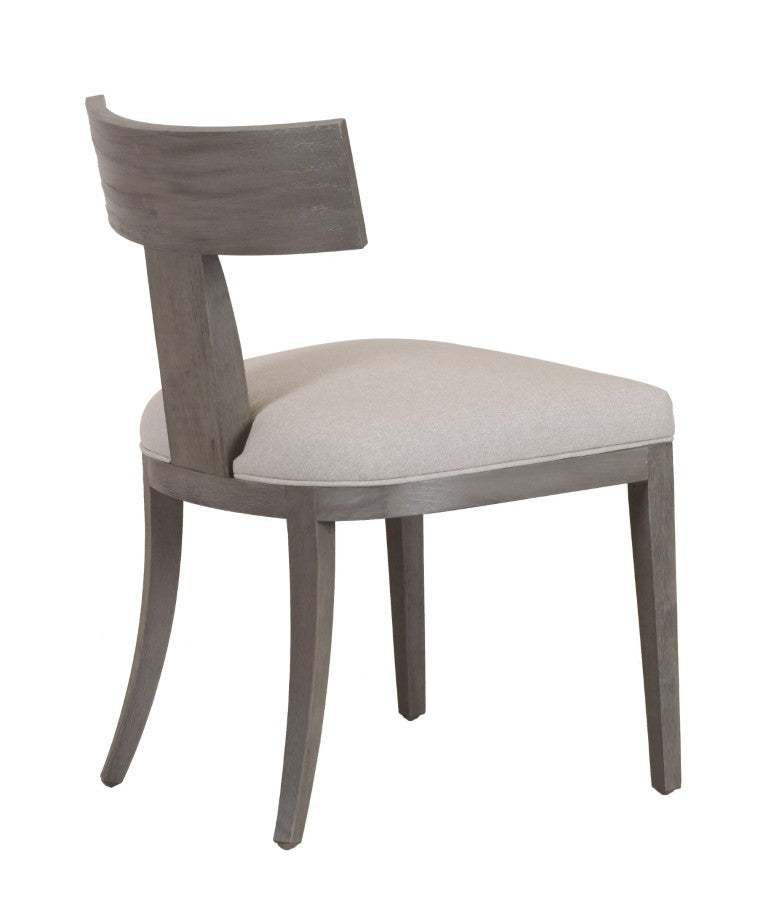 VIG Furniture Fabien Beige Linen Dining Chairs Set Of 2 — Mid-Century Modern Grey-Wash Rubberwood, Foam Seat Comfort VGRH-RHS-98535-GRY