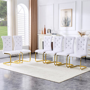 English Elm Set of 2 Glam Faux Alligator Pvc Dining Chairs with Crystal Buckle Bow Legs White W3875P371062