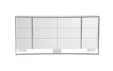 VIG Furniture Modrest Cartier - Modern White + Stainless Steel Dresser VGVC-J-A002-D-WHT