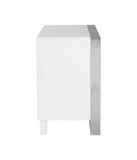 VIG Furniture Modrest Cartier - Modern White + Stainless Steel Dresser VGVC-J-A002-D-WHT