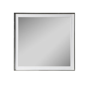 VIG Furniture Modrest Cartier - Modern White + Stainless Steel Mirror VGVC-J-A002-M-WHT