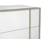 VIG Furniture Modrest Cartier - Modern White + Stainless Steel Chest VGVC-J-A002-5H-WHT