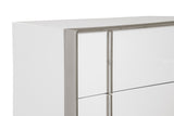 VIG Furniture Modrest Cartier - Modern White + Stainless Steel Chest VGVC-J-A002-5H-WHT