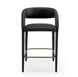 VIG Furniture Modrest Faerron - Modern Black Leatherette Counter Chair VGEUMC-7182C-BLK