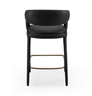 VIG Furniture Modrest Faerron - Modern Black Leatherette Counter Chair VGEUMC-7182C-BLK