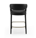 VIG Furniture Modrest Faerron - Modern Black Leatherette Counter Chair VGEUMC-7182C-BLK