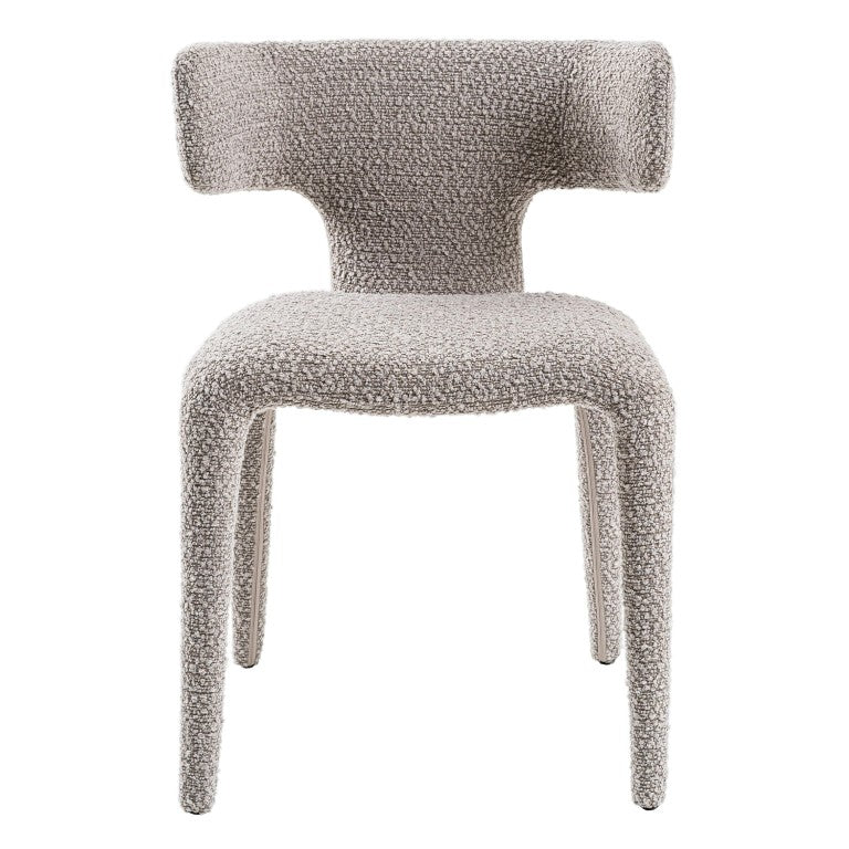 VIG Furniture Saehee Upholstered Velvet-Style Seat With Foam Support, Iron Frame, No Assembly, Plush Comfort Light Grey Dining Chair VGEUMC-7512CH-CODA-120