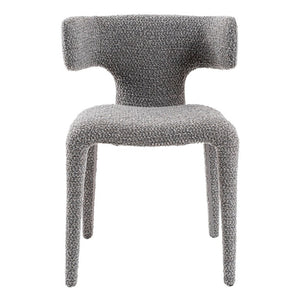 VIG Furniture Saehee Upholstered Velvet-Style Seat With Foam Support, Iron Frame, No Assembly, Plush Comfort Grey Dining Chair VGEUMC-7512CH-CODA-178