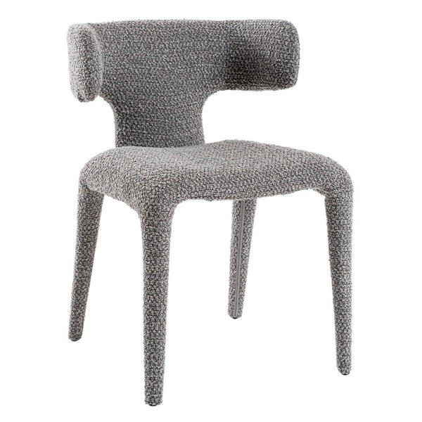 VIG Furniture Saehee Upholstered Velvet-Style Seat With Foam Support, Iron Frame, No Assembly, Plush Comfort Grey Dining Chair VGEUMC-7512CH-CODA-178