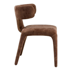 VIG Furniture Saehee Camel Velvet Dining Chair — Plush Upholstered Seat, Iron Frame, No Assembly, Stylish Comfort VGEUMC-7512CH-DECENT-004