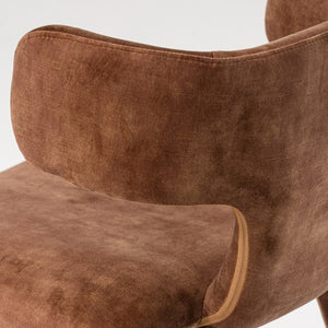 VIG Furniture Saehee Camel Velvet Dining Chair — Plush Upholstered Seat, Iron Frame, No Assembly, Stylish Comfort VGEUMC-7512CH-DECENT-004