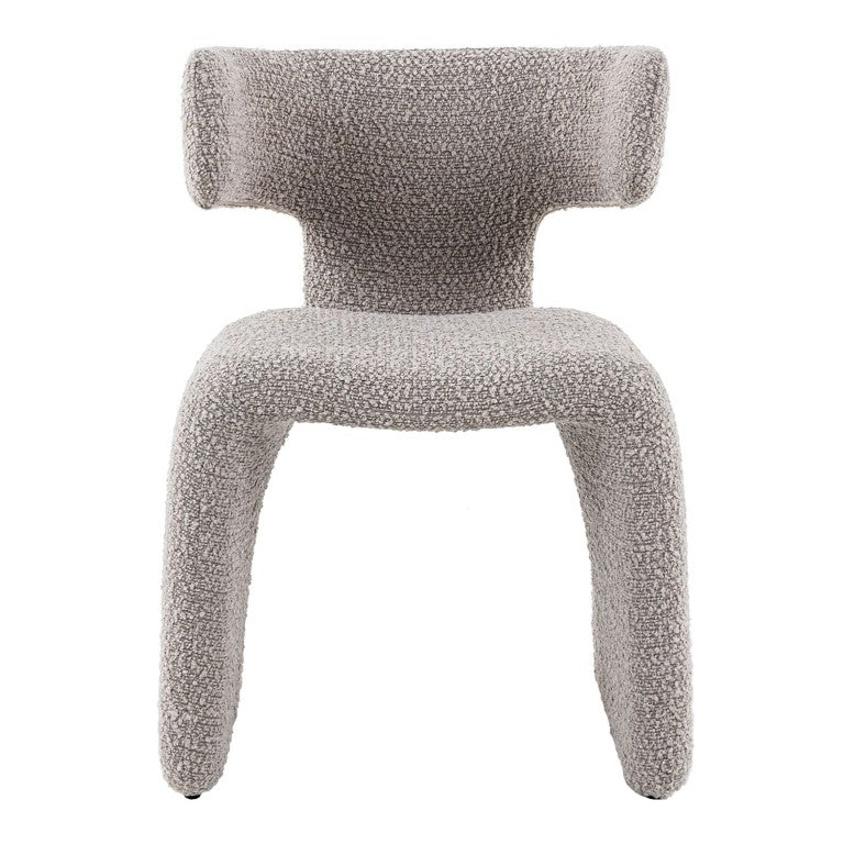 VIG Furniture Bergman Sculptural Upholstered Chair With Asymmetrical Back, Iron Frame & Plush Foam For Comfort Off-White Dining Chair VGEUMC-7513CH-CODA-120