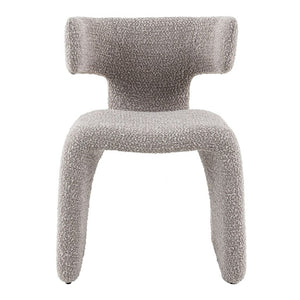 VIG Furniture Bergman Sculptural Upholstered Chair With Asymmetrical Back, Iron Frame & Plush Foam For Comfort Off-White Dining Chair VGEUMC-7513CH-CODA-120