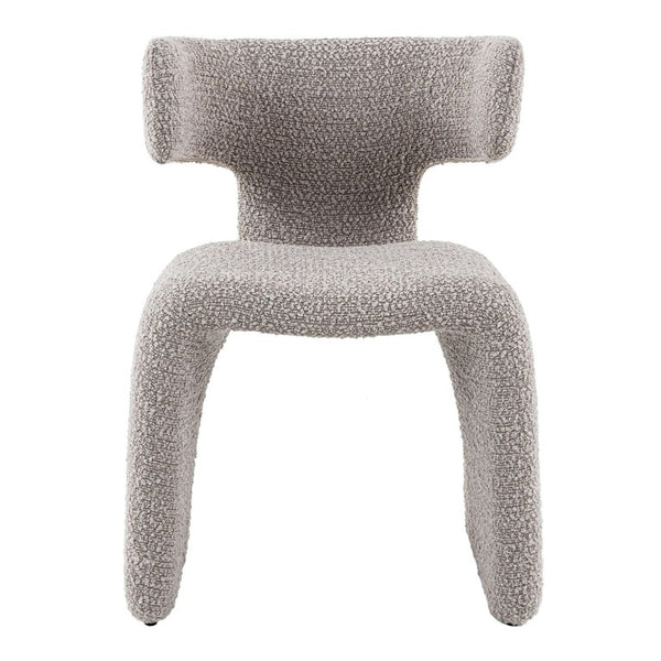 VIG Furniture Bergman Sculptural Upholstered Chair With Asymmetrical Back, Iron Frame & Plush Foam For Comfort Off-White Dining Chair VGEUMC-7513CH-CODA-120