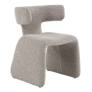 VIG Furniture Bergman Sculptural Upholstered Chair With Asymmetrical Back, Iron Frame & Plush Foam For Comfort Off-White Dining Chair VGEUMC-7513CH-CODA-120
