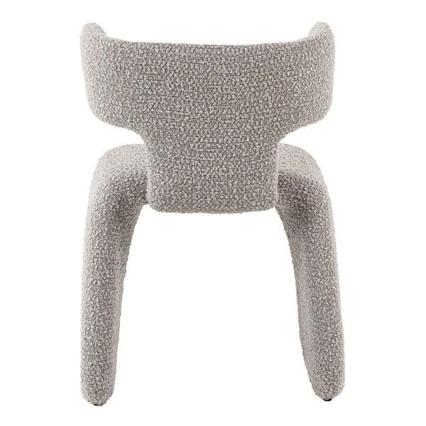 VIG Furniture Bergman Sculptural Upholstered Chair With Asymmetrical Back, Iron Frame & Plush Foam For Comfort Off-White Dining Chair VGEUMC-7513CH-CODA-120