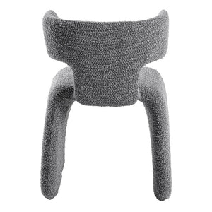 VIG Furniture Bergman Sculptural Upholstered Chair With Asymmetrical Back, Iron Frame & Plush Foam For Comfort Light Grey Dining Chair VGEUMC-7513CH-CODA-178