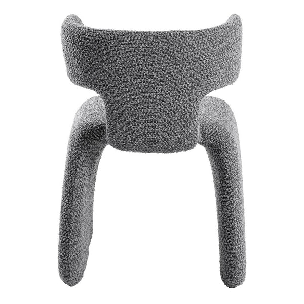 VIG Furniture Bergman Sculptural Upholstered Chair With Asymmetrical Back, Iron Frame & Plush Foam For Comfort Light Grey Dining Chair VGEUMC-7513CH-CODA-178