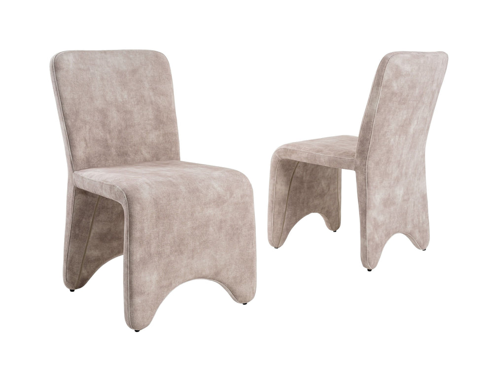 VIG Furniture Modrest Ditka - Modern Beige Velvet Dining Chair (Set of 2) VGEUMC-7510CH-DECENT-021
