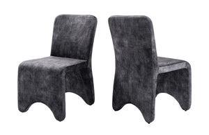 VIG Furniture Modrest Ditka - Modern Grey Velvet Dining Chair (Set of 2) VGEUMC-7510CH-DECENT-032