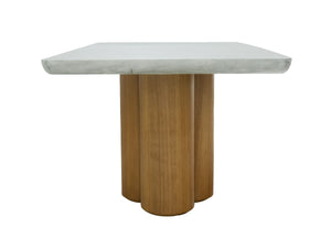 VIG Furniture Modrest Bateman - Modern Faux Concrete + Walnut Dining Table VGMC-GF-1C011