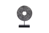Lilys Marble Disk Statue With Base 12 Inch Gray.. 8155M-MB
