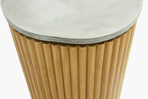 VIG Furniture Modrest Duncan - Modern Faux Concrete + Walnut Console Table VGMC-GF-1A024