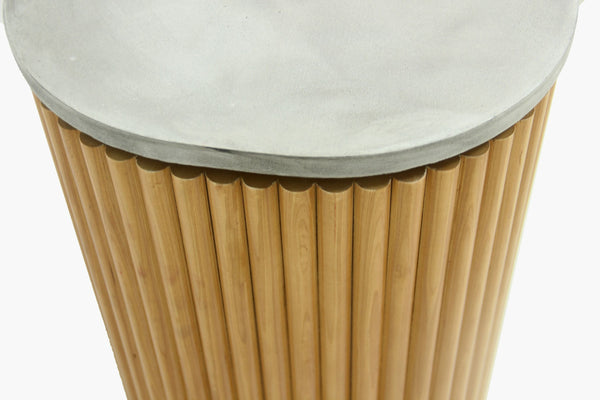 VIG Furniture Modrest Duncan - Modern Faux Concrete + Walnut Console Table VGMC-GF-1A024