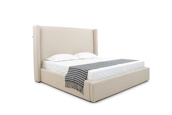VIG Furniture Modrest Byrne - Modern Beige Fabric Bed VGEVVG713-C-01