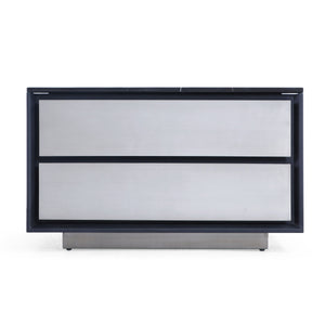 VIG Furniture Modrest Concord - Modern Grey Velvet + Black Marble + Black Ash + Aluminum Bedroom Set VGVC-BD2311-2301-SET