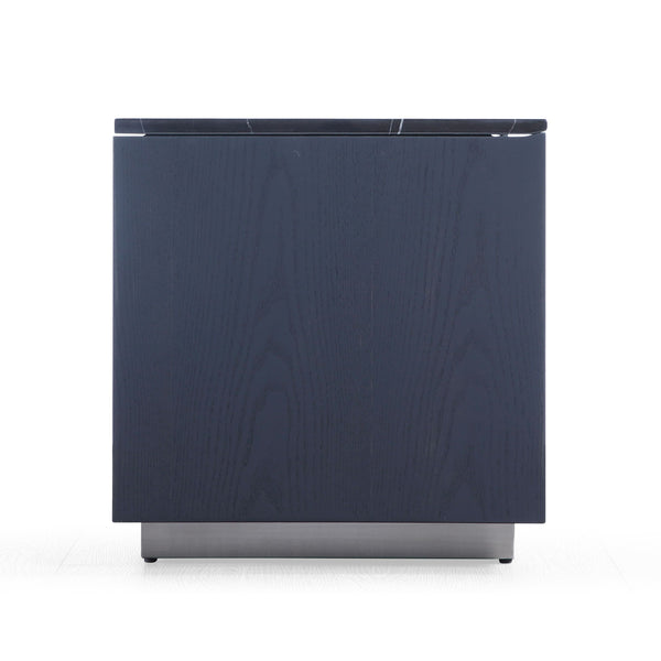 VIG Furniture Modrest Concord - Modern Grey Velvet + Black Marble + Black Ash + Aluminum Bedroom Set VGVC-BD2311-2301-SET