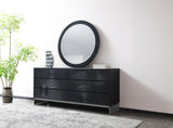 VIG Furniture Lamod Cirque - Modern Black Ash Round Mirror VGVC-J2368-M