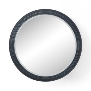 VIG Furniture Lamod Cirque - Modern Black Ash Round Mirror VGVC-J2368-M