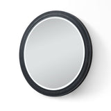 VIG Furniture Lamod Cirque - Modern Black Ash Round Mirror VGVC-J2368-M