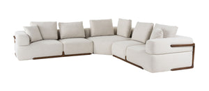 VIG Furniture Divani Casa Simone - Modern Off-White Fabric Sectional Sofa VGCS-SF-23083