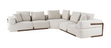 Divani Casa Simone - Modern Off-White Fabric Sectional Sofa