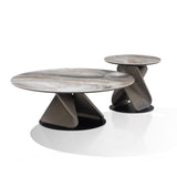 Modrest Schiff - Modern Marbled Ceramic Coffee Table Set