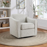 OSP Home Furnishings Cassie Swivel Arm Chair Emmons Azure