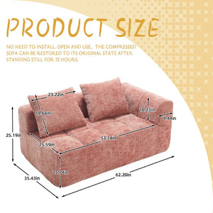 English Elm United Chenille Loveseat Sofa - Cozy Minimalist Modular Sleeper For Apartments & Living Rooms W1568P255138-GIGA