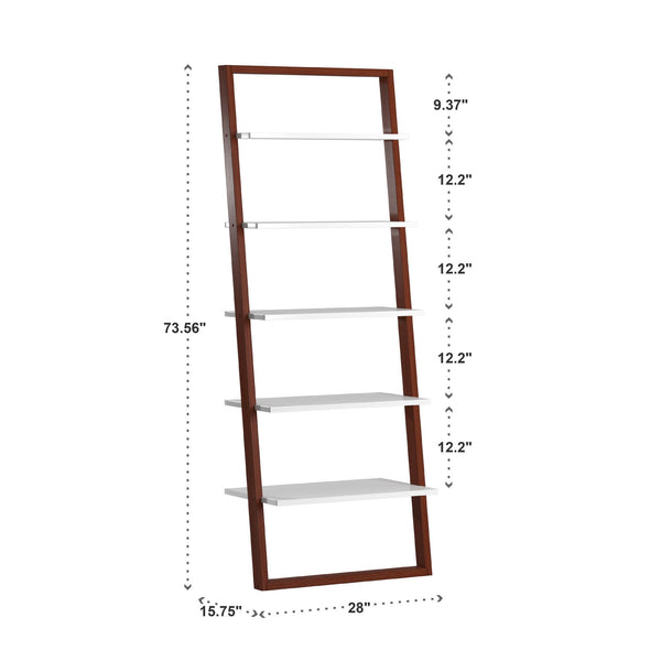 Oliver 28 Inch Wide Open Shelf Bookcase with Metal Frame for Modern Living Room Storage