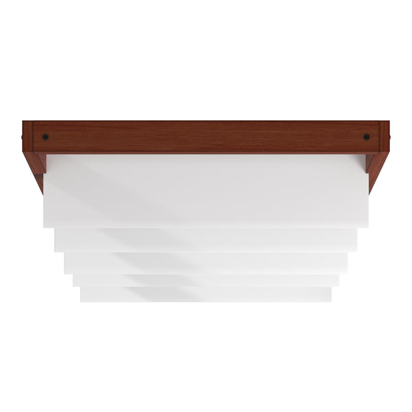 Oliver 28 Inch Wide Open Shelf Bookcase with Metal Frame for Modern Living Room Storage