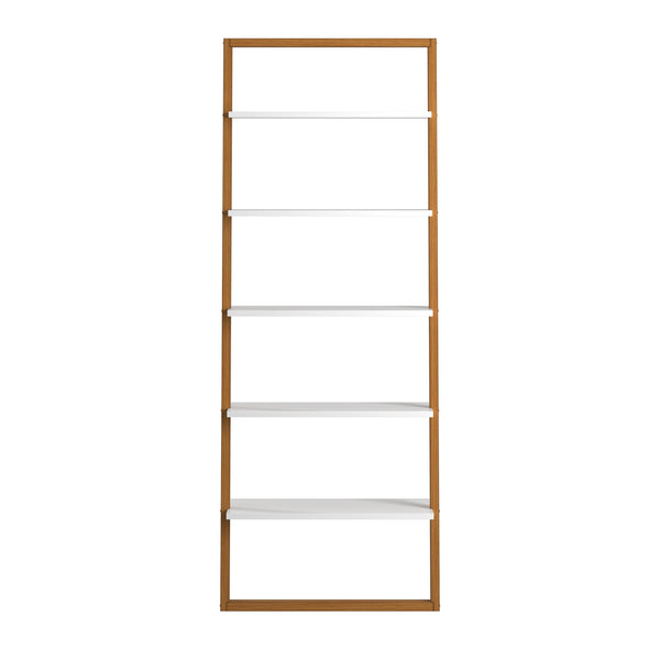 Oliver 28 Inch Wide Open Shelf Bookcase with Metal Frame for Modern Living Room Storage