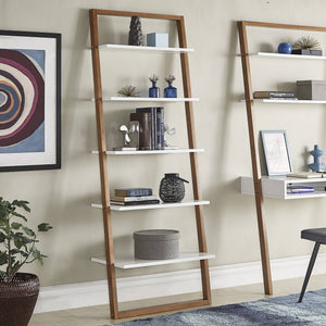 Oliver 28 Inch Wide Open Shelf Bookcase with Metal Frame for Modern Living Room Storage