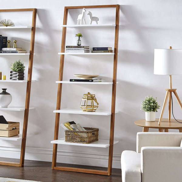 Oliver 28 Inch Wide Open Shelf Bookcase with Metal Frame for Modern Living Room Storage