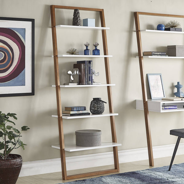 Oliver 28 Inch Wide Open Shelf Bookcase with Metal Frame for Modern Living Room Storage