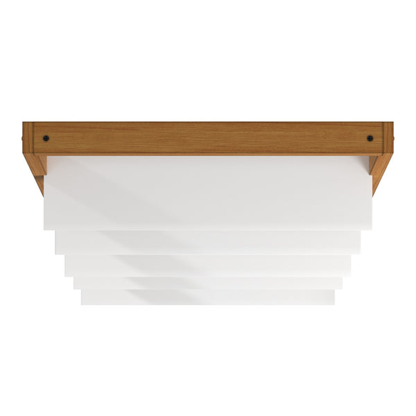 Oliver 28 Inch Wide Open Shelf Bookcase with Metal Frame for Modern Living Room Storage