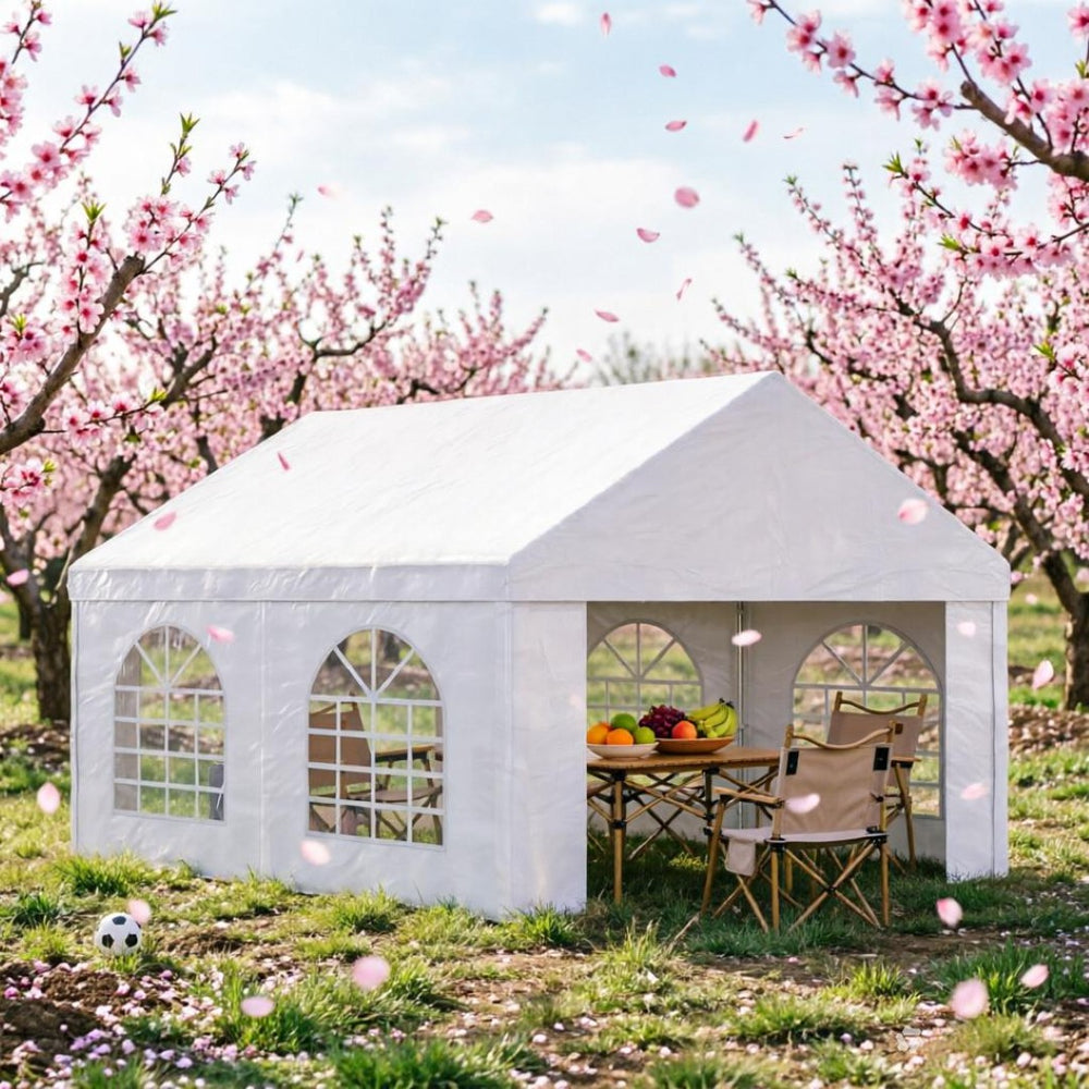 English Elm Heavy Duty Steel Frame Outdoor Gazebo Tent with Removable Sidewalls for Events T3971S00255