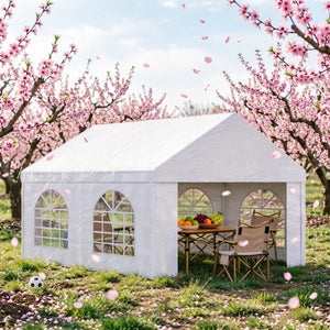 English Elm Heavy Duty Steel Frame Outdoor Gazebo Tent with Removable Sidewalls for Events T3971S00255