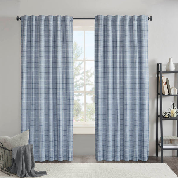 English Elm 1Pc 50X108" Classic Plaid Curtain Panel With Fleece Lining - Versatile, Cozy, And Stylish Decor B035P341195